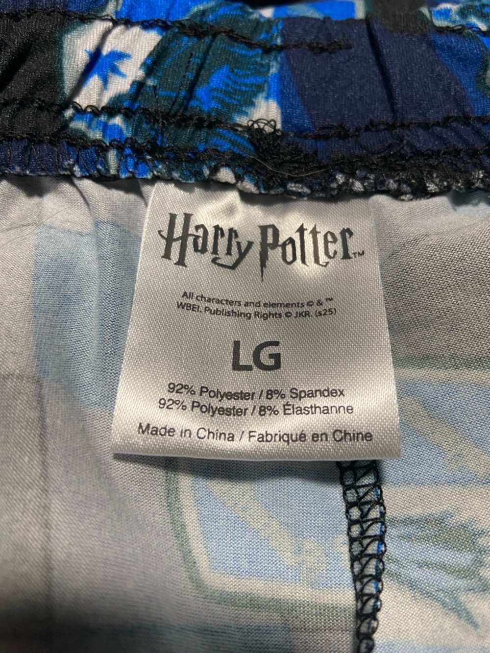 Harry Potter Blue Plaid Sleep Pants